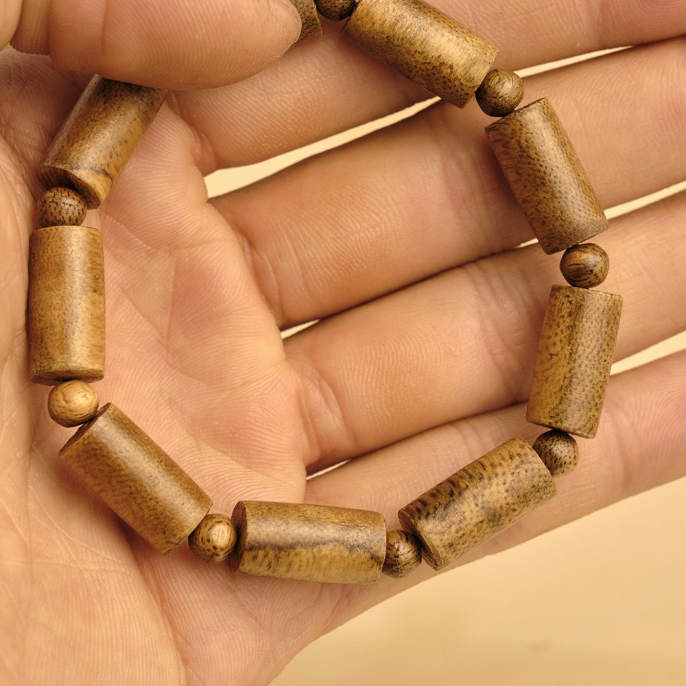 Vòng tay trầm hương -Trầm tốc vườn đốt trúc 8li - Trúc Hưng Vượng Phát