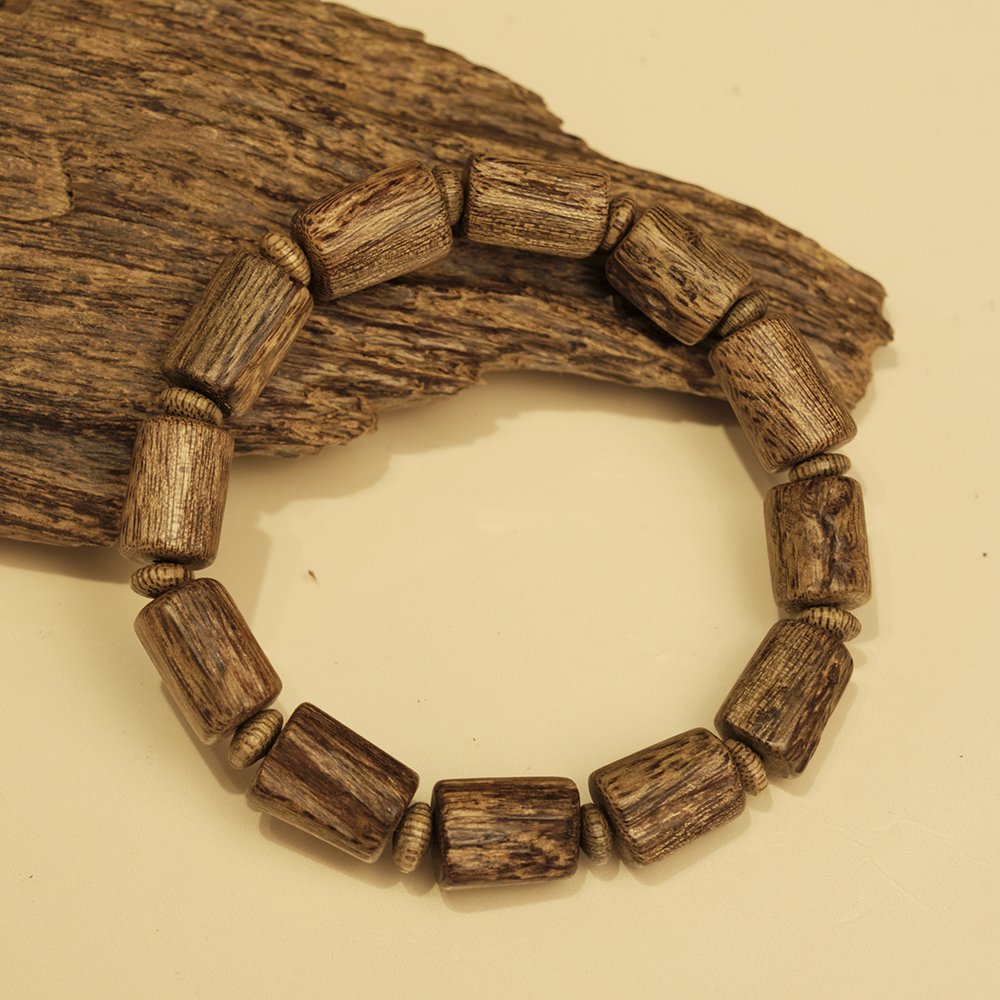 Vòng tay trầm hương -Trầm tự nhiên tốc kiến 10li - Trúc Hưng Vượng Phát