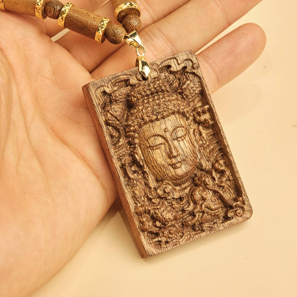  Vòng Cổ Trầm Hương bọc khoen vàng, Tâm An Vượng Khí