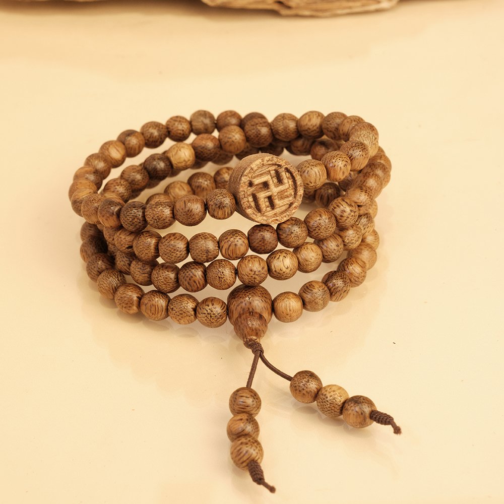 Vòng Tay Trầm Hương Tâm Hương Linh Bảo - Trầm Tốc Vườn 6Li 108 hạt